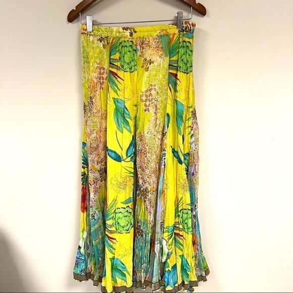 Soft Surroundings maxi yellow bohemian skirt   Size XS - Picture 6 of 9